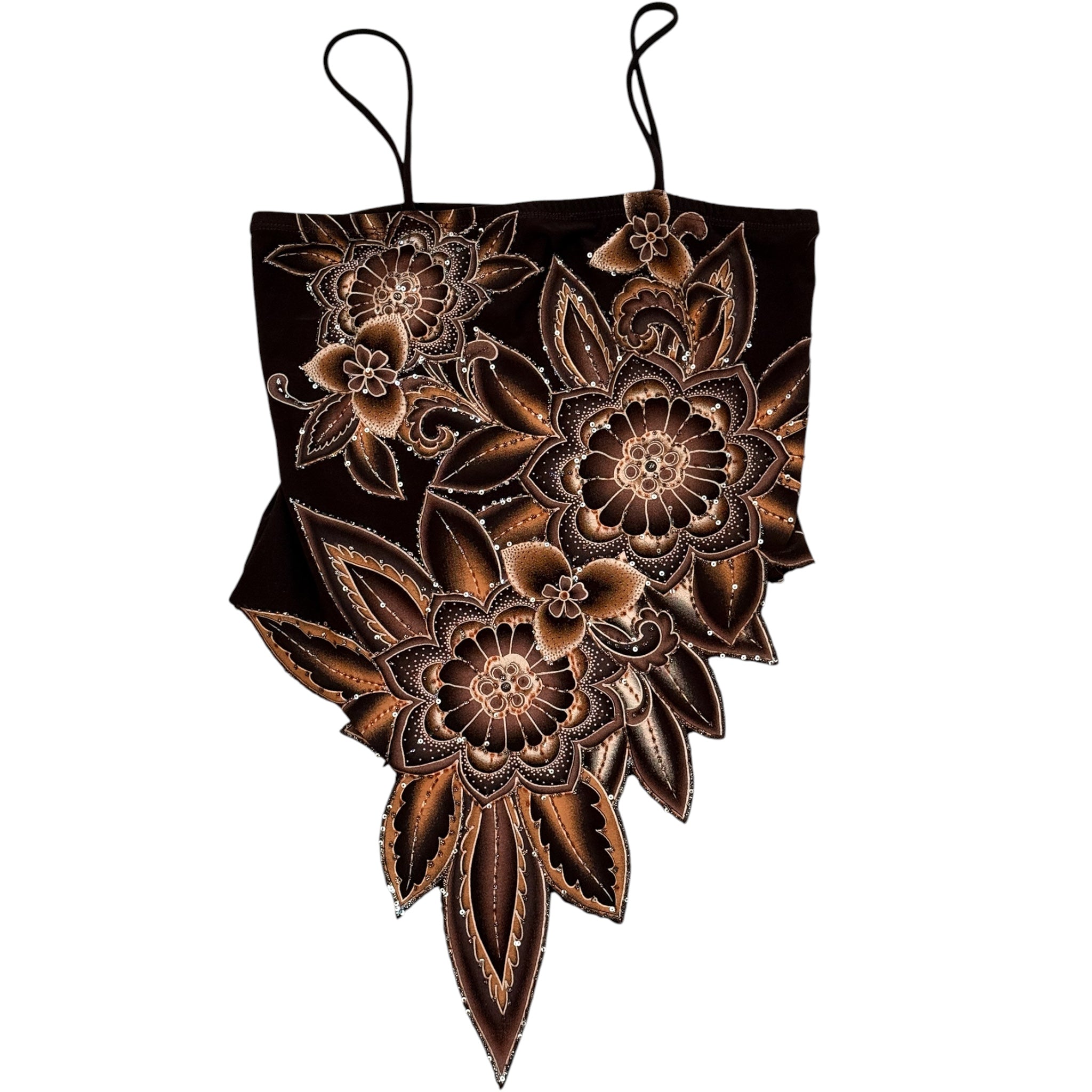 Y2K beaded floral tank top (S/M)