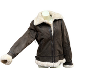 Two Way Buckle Leather Coat (S)