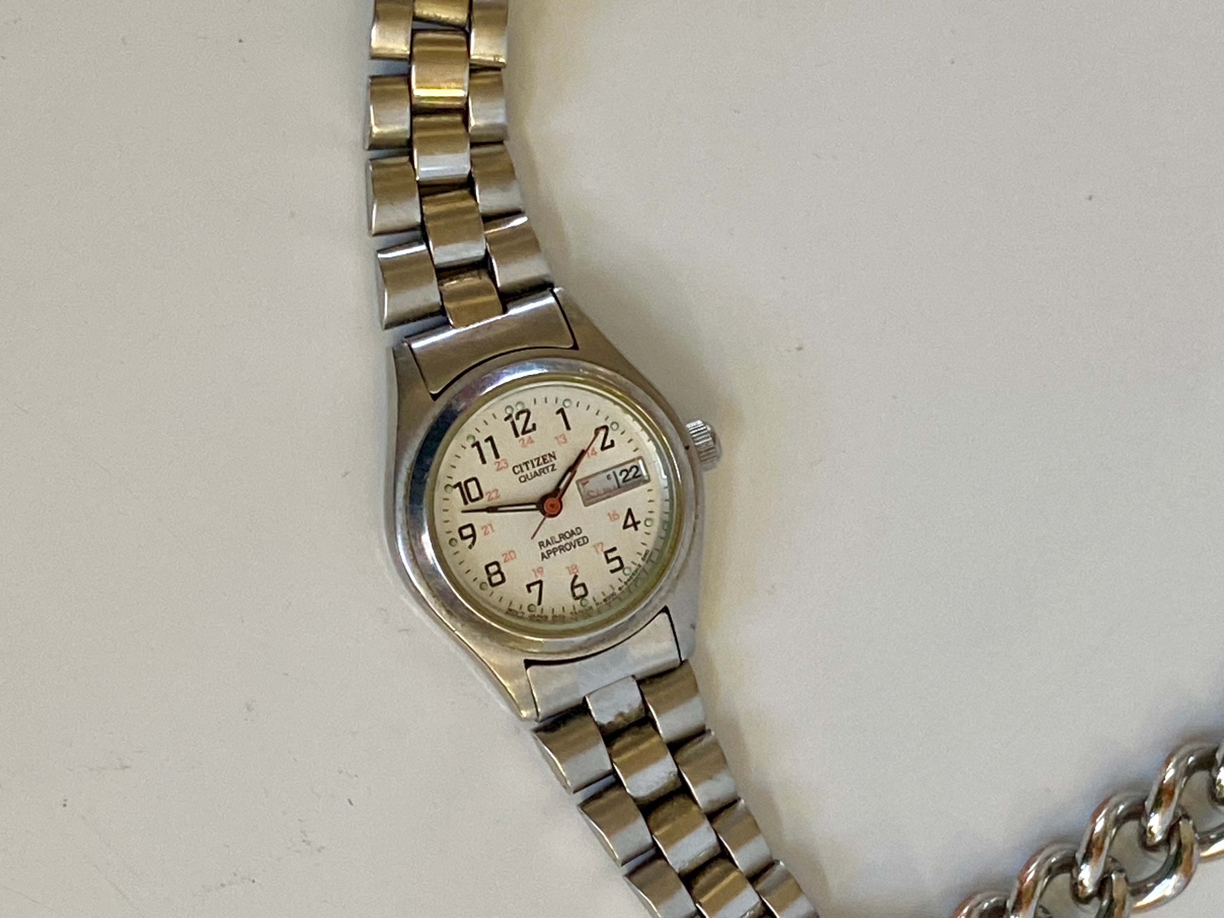 Silver watch choker