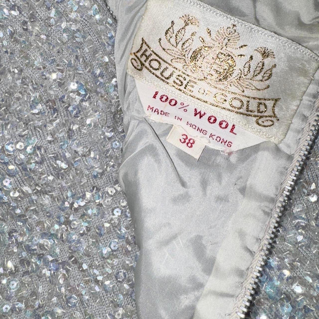 1960s Embellished Wool Balloon Sleeve Blouse (M)