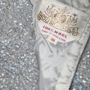 1960s Embellished Wool Balloon Sleeve Blouse (M)