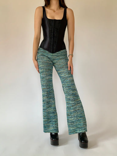 Vintage Black Velvet Flare Pants (XS/S) — Holy Thrift