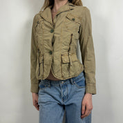 Vintage Khaki Military Jacket (S)