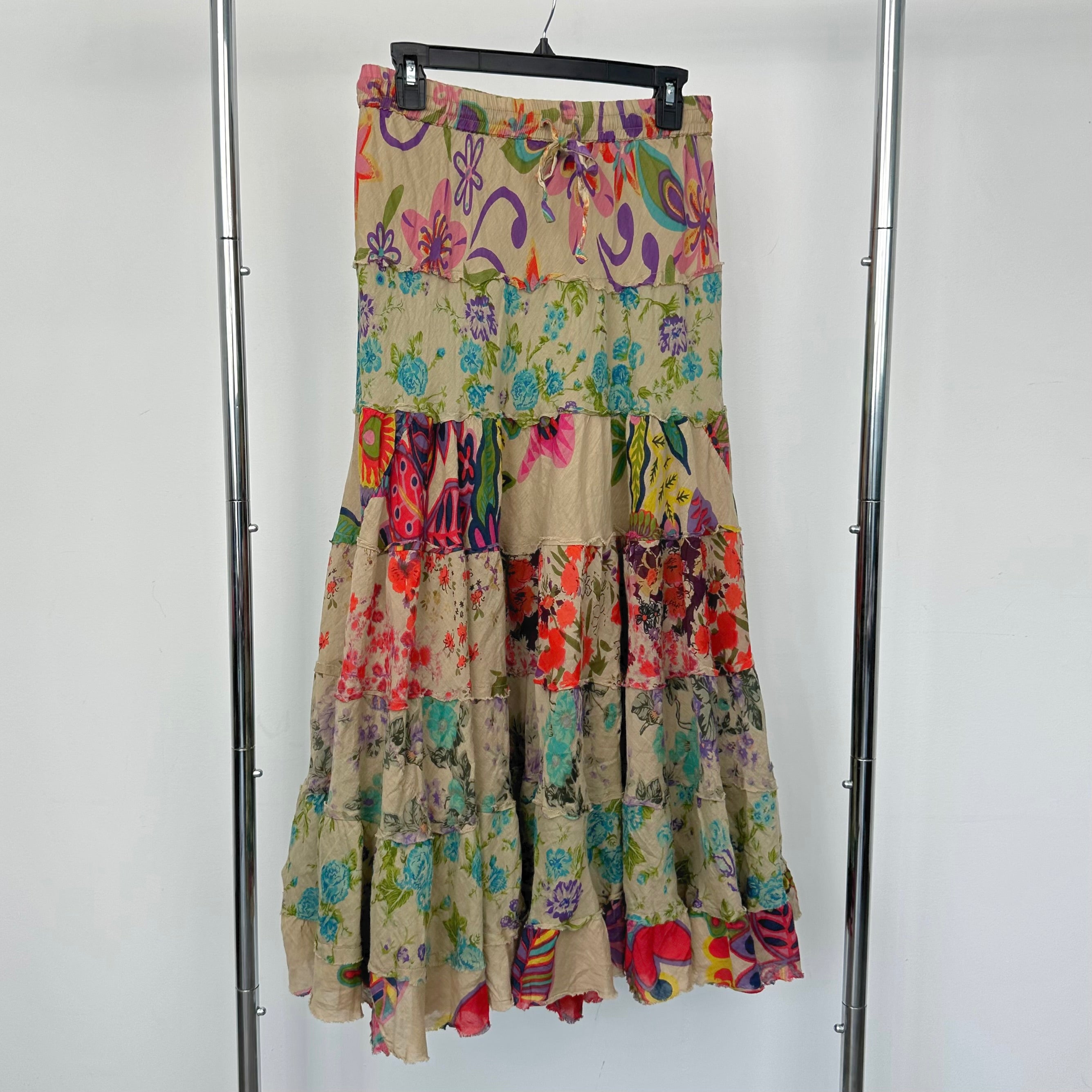 Floral Cotton Maxi Skirt (XS/S)
