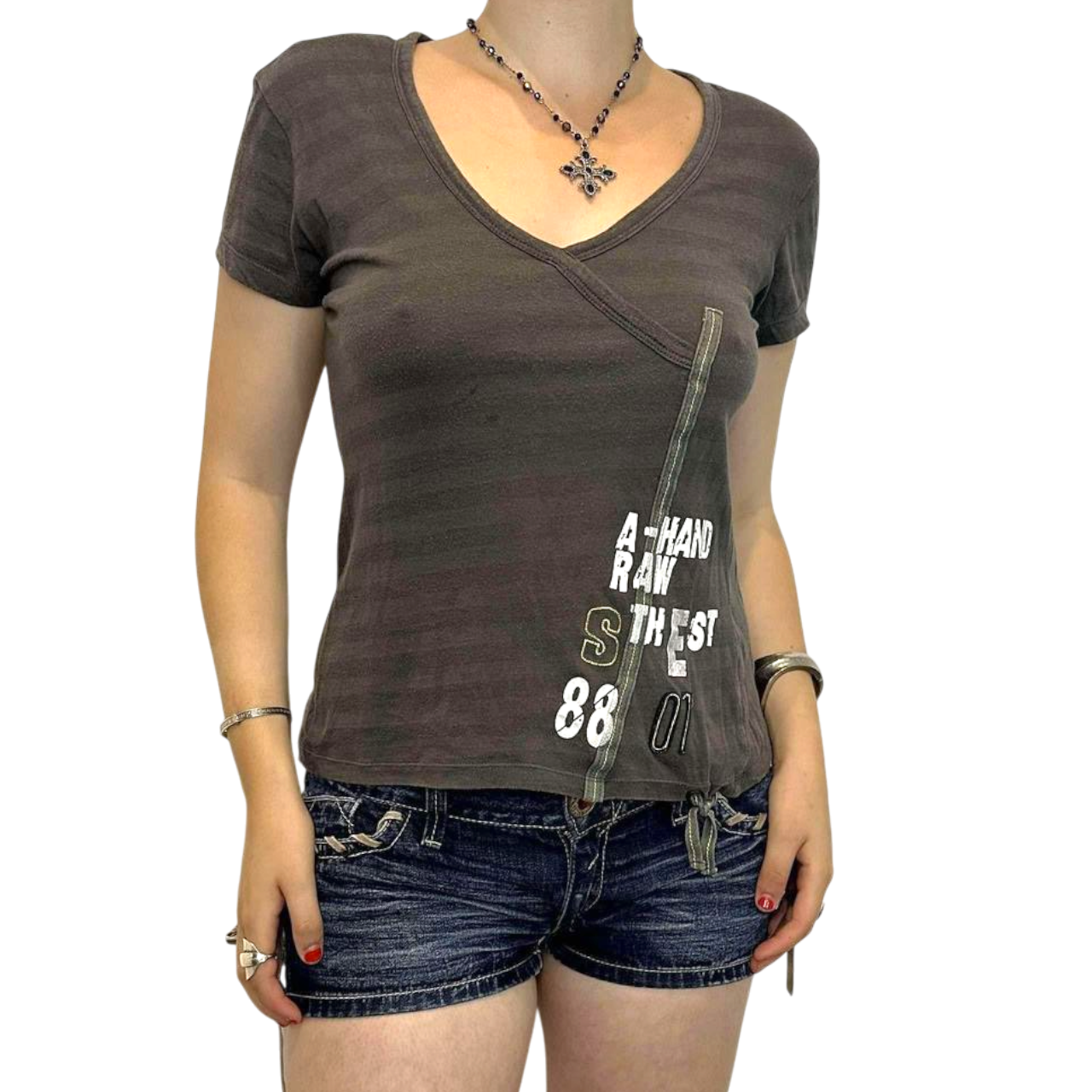 Vintage Utility Striped T-shirt (S/M)