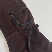 Marithe Francois Girbaud Low Rise Brown Flared Cropped Pants (XS)
