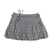2000s Plaid Pleated Bubble Hem Skirt (S)
