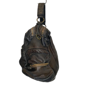 Vintage Italian Large Leather Hand Bag