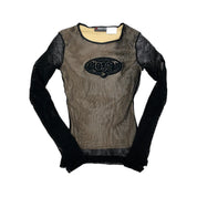 Morgan De Toi Netted Long Sleeve Top (XS/S)