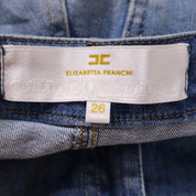 Y2K Italian Designer Denim Mini Shorts (XS)