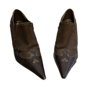Y2K 2000s Western Boho Stiletto Ankle Boots (UK 5 US 7 EU 38)