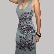 2000s Grunge Butterfly Maxi Dress (M/L)