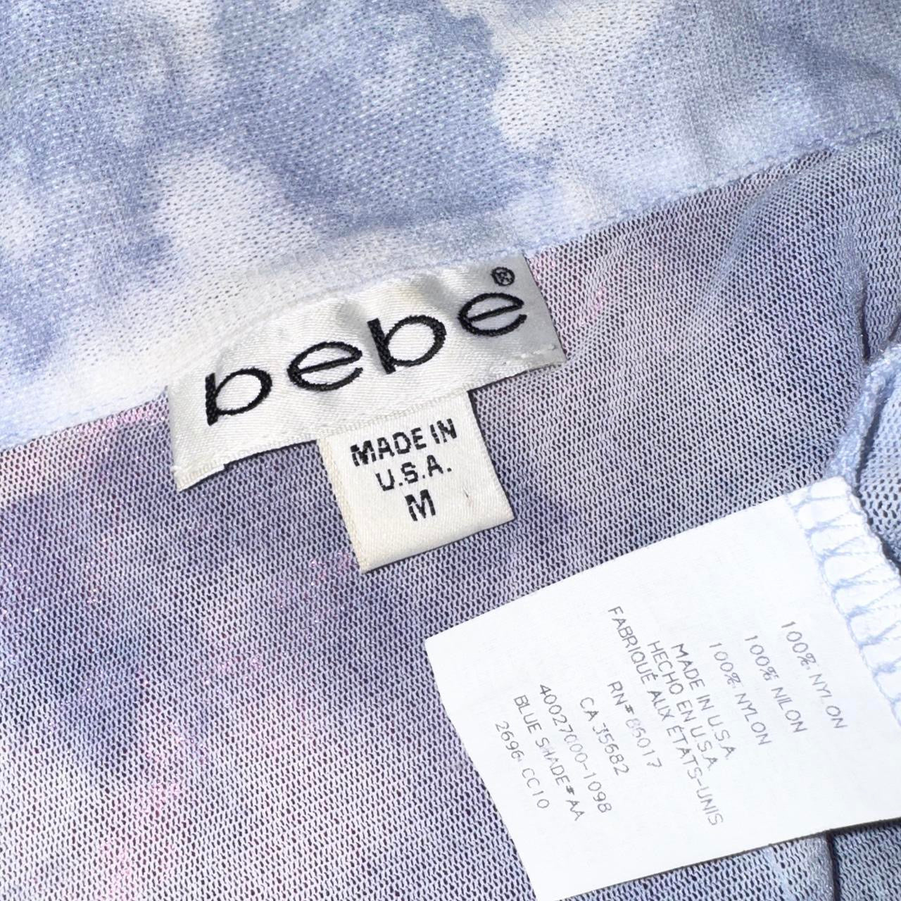 90s Bebe Cloud Print Mesh Blouse (M)
