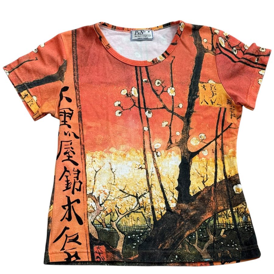 P&N Vincent van Gogh's Flowering Plum Tree AOP graphic baby tee (M)