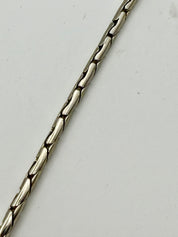 Black stone silver necklace