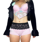 Butterfly Fold-Over Mini Shorts (S/M)