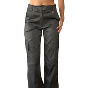 Charcoal Stretch Cargos (S)