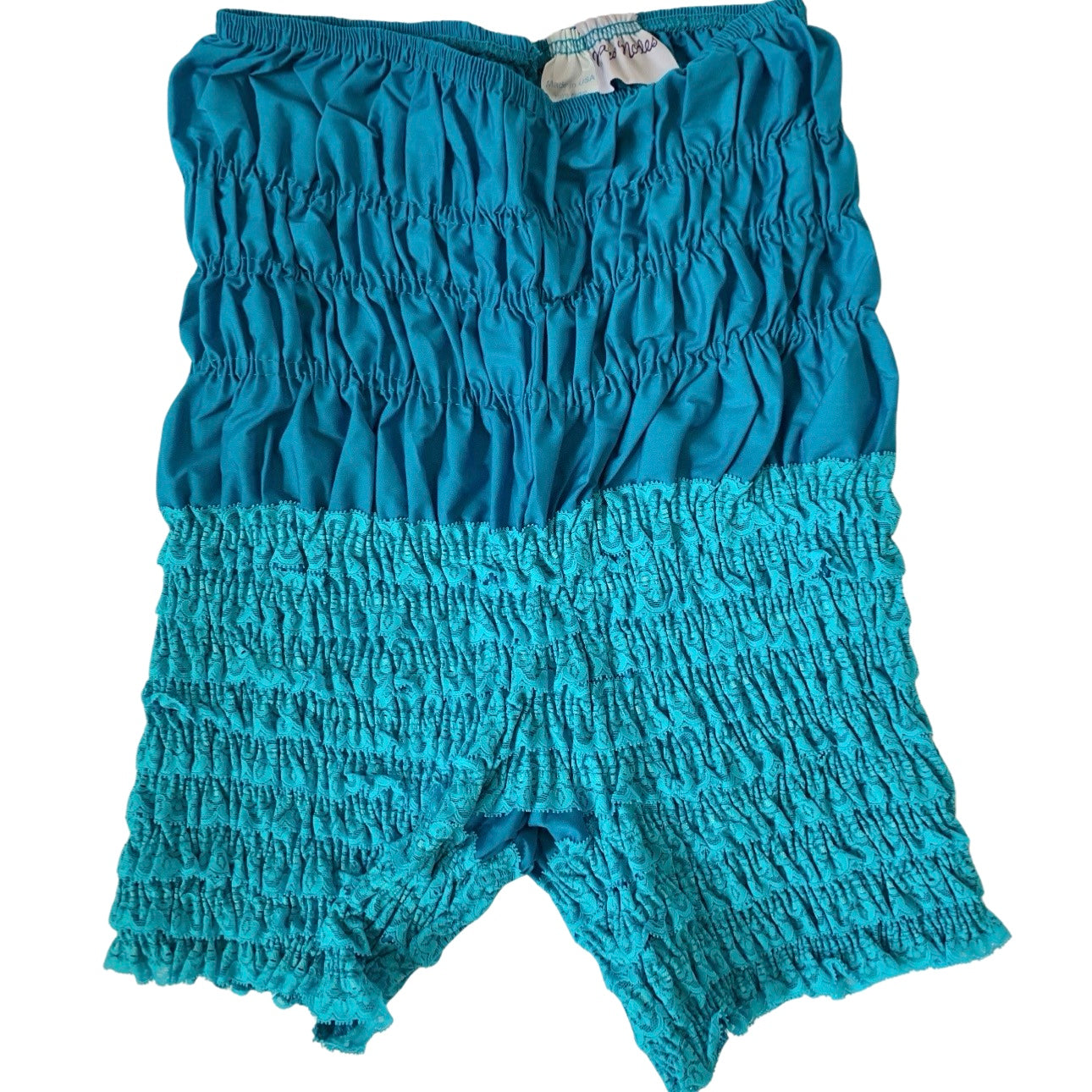 Vintage Aqua Ruffle Bloomers (S/M)