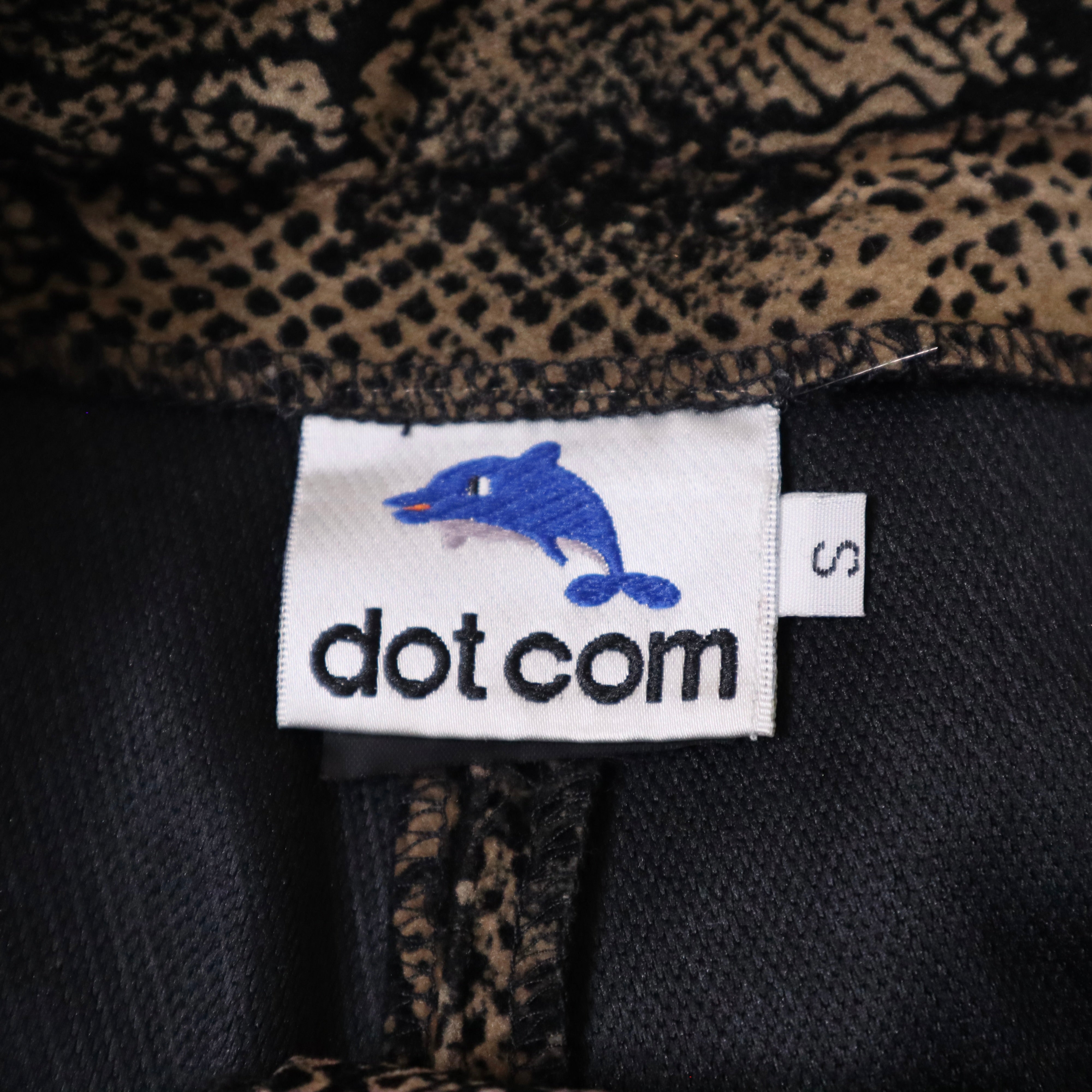 90s Velvet Snakeskin Print Flare Pants (S)