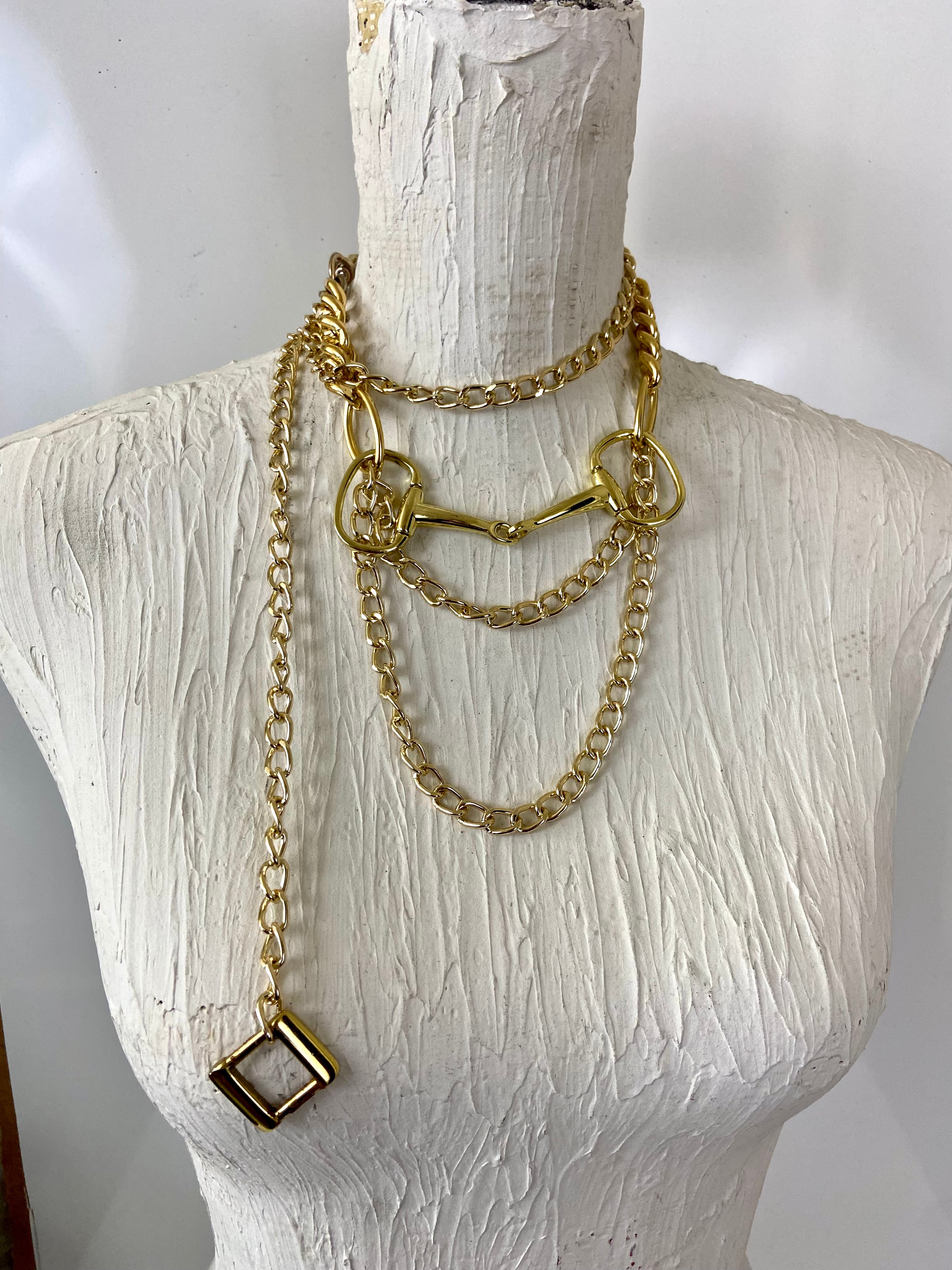 Gold chain belt