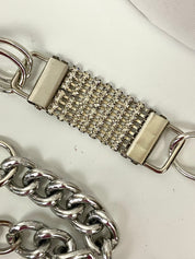 Rhinestone waist chain belt