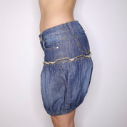 Y2K Denim Bubble Skirt (S)