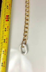 Vintage gold & white waist chain belt