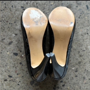 Nine West Croc-Embossed Peep-Toe Heel (7.5)
