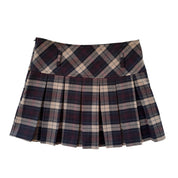 2000s Pleated Plaid Mini Skort (M)