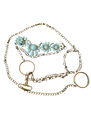 Turquoise Flower Chain Belt