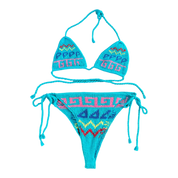 Turquoise Crochet Bikini (M)