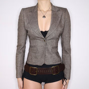 Y2K CAVALLI Brown Fitted Blazer (S)