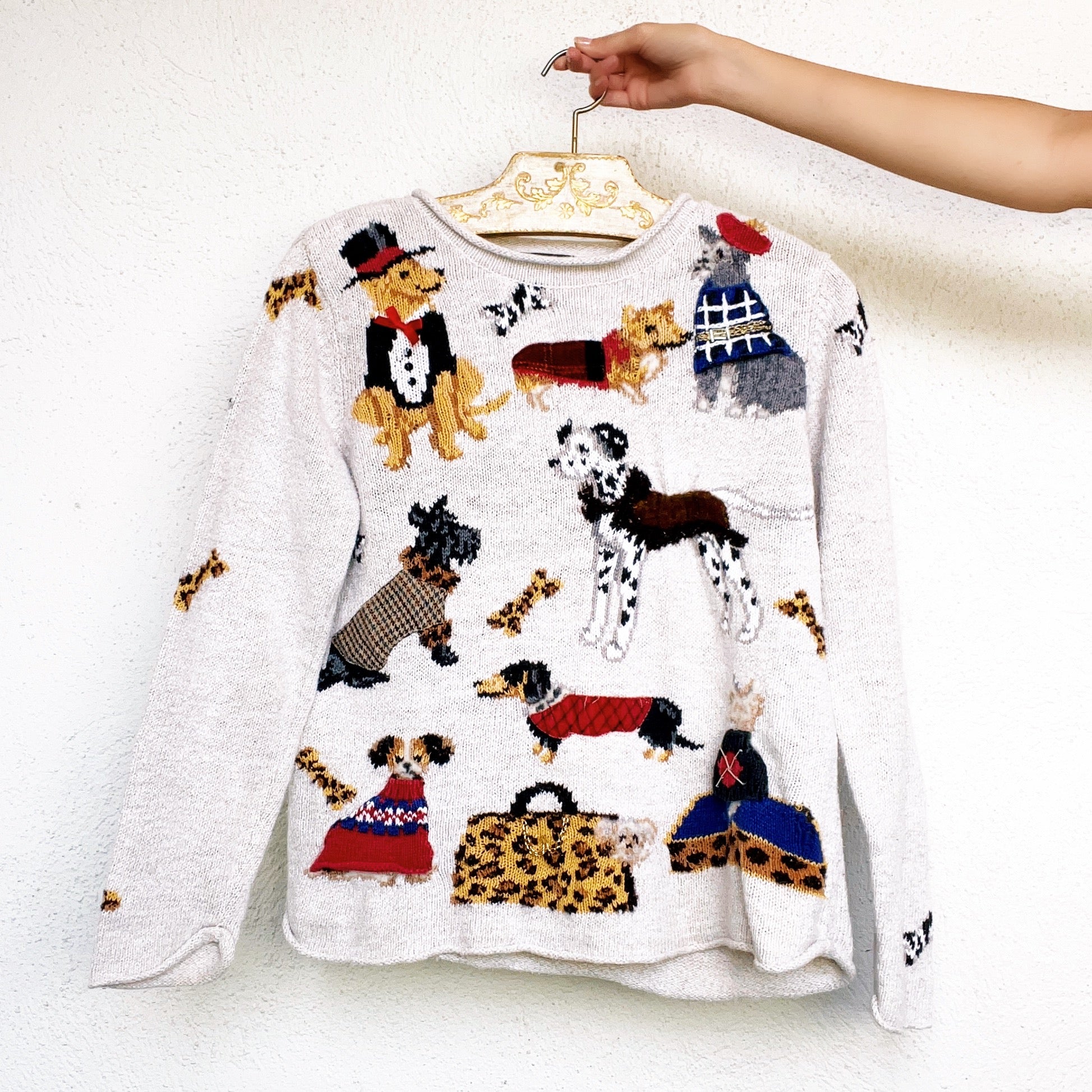 Vintage Dog Sweater - Small
