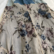 Italian Cotton & Silk Floral Skirt (M)