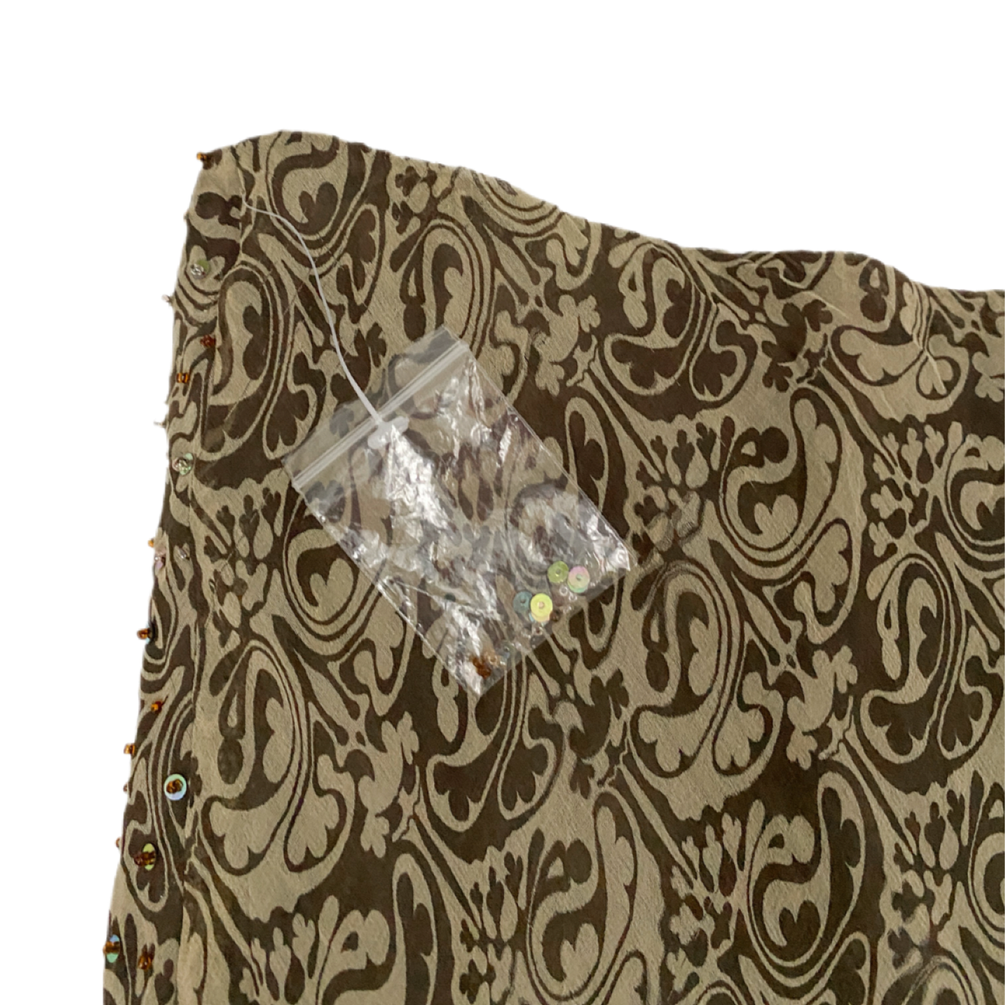 Embellished Silk Skirt Set (XL)
