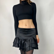 Morgon De Toi Nior Satin Flare Mini Skirt (s/m)