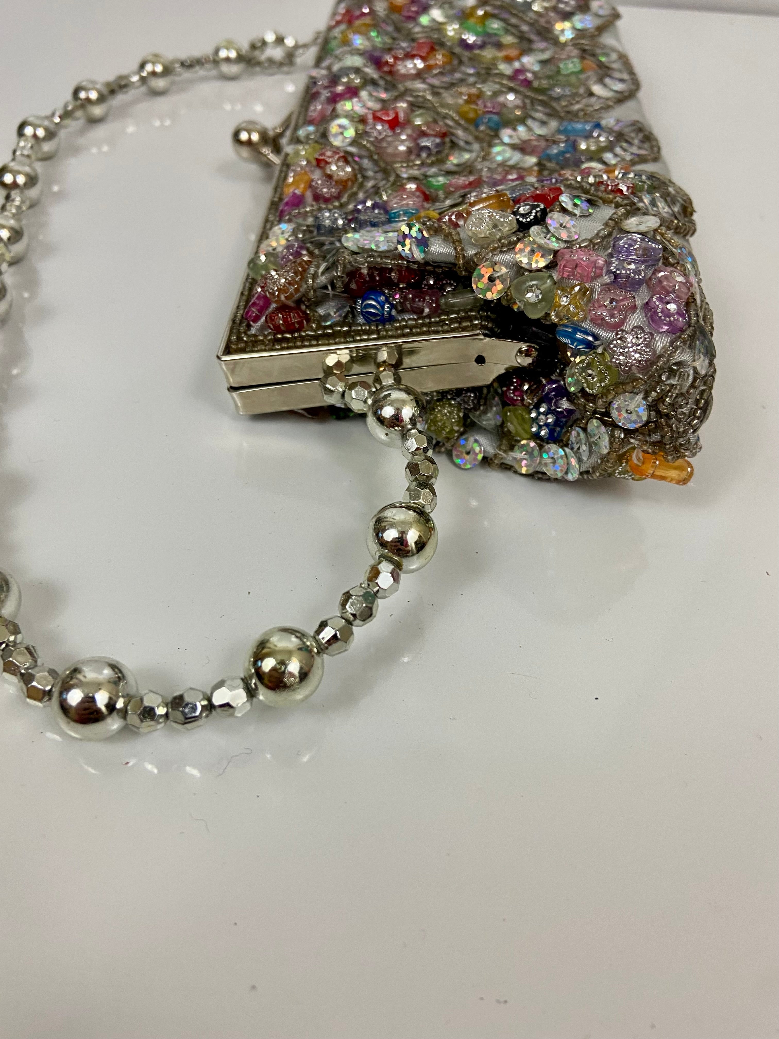 Beaded evening bag multi color