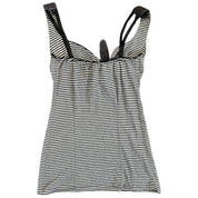 Grey Black Striped Mini Dress (M)