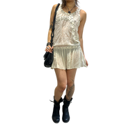 Vintage AllSaints 100% Silk Floaty Mini Dress (XS/S)