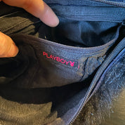 Vintage Playboy Fuzzy Black Mini Purse