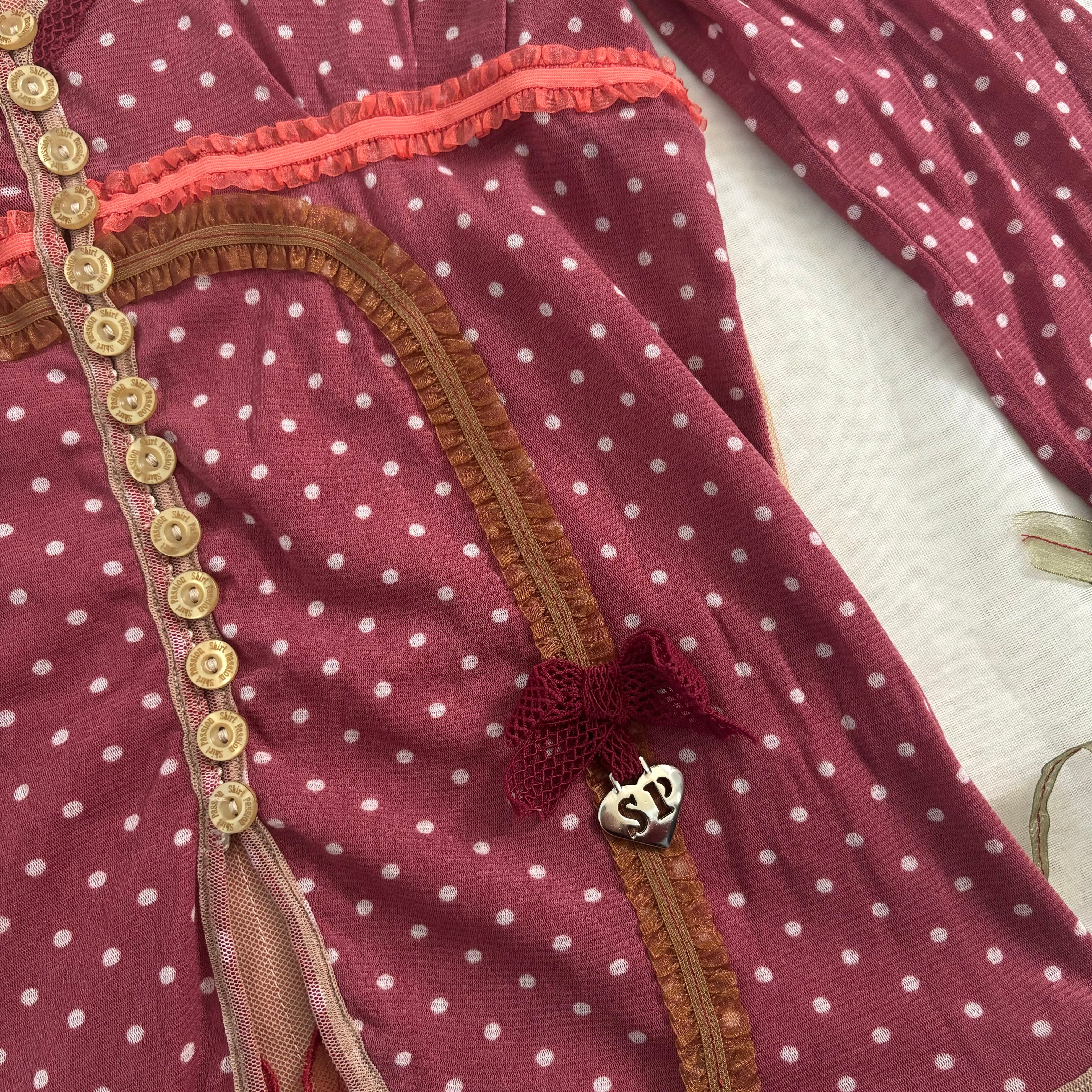 Italian Designer Polka Dot Top (S)