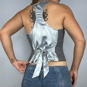 Vintage Guess Grey Tweed Vest (M)