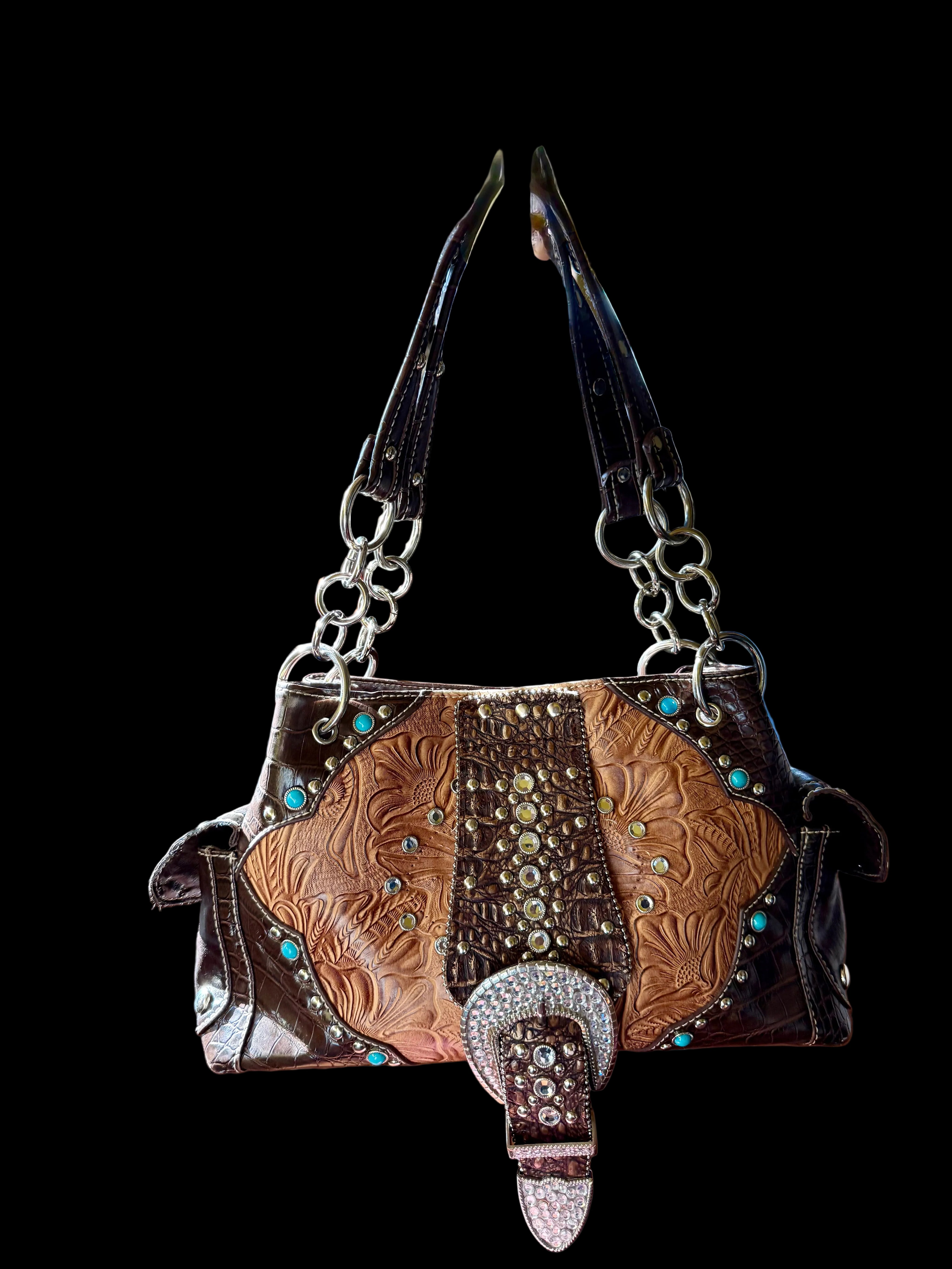 Western big Buckle purse