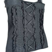 Y2K BEBE lace up corset style tank (S)