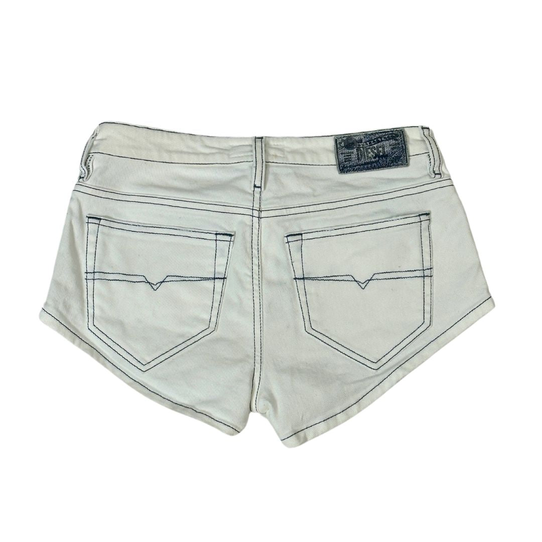 Diesel White Denim Mirco Short (XS)