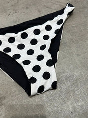 Polka dot black white bikini bottoms (S)