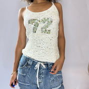 French Vintage 00s knit sequin top (S/M)