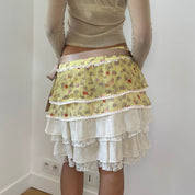 Vintage Butter Yellow Silk Skirt (S)