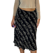 Vintage Graphic Mesh Midi Skirt (XS/S)