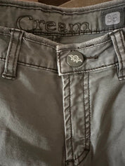 Vintage Chrome Utility Cropped Capri Pants (S)